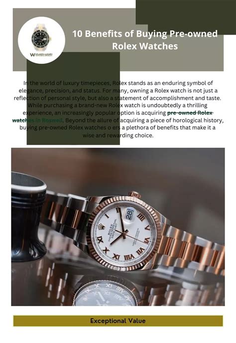 advantages of buying a pre owned rolex|why buy Rolex.